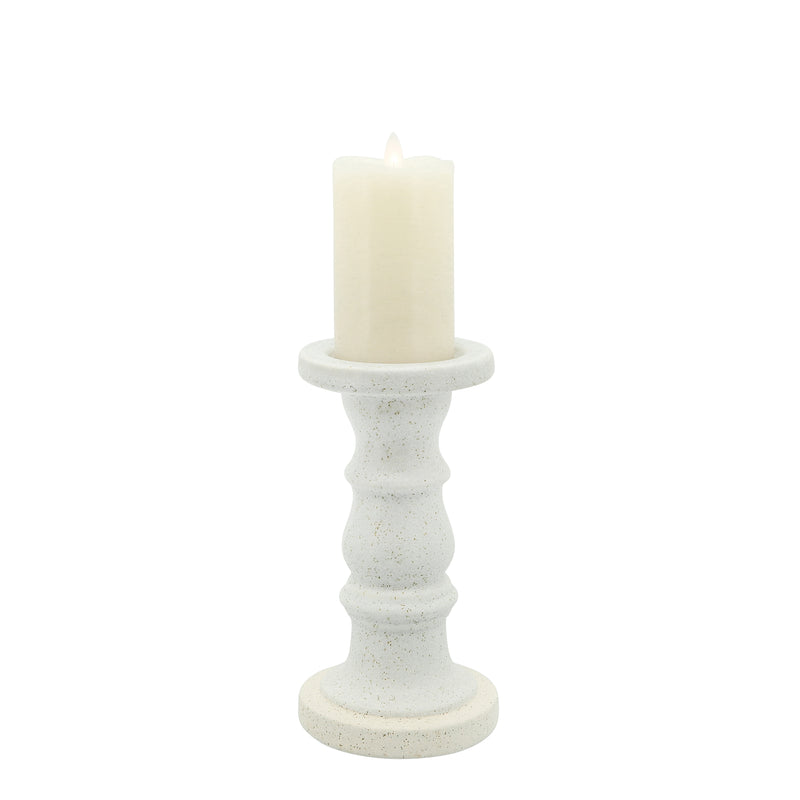 CERAMIC 10 CANDLE HOLDER, BEIGE FADE MATT