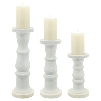 CERAMIC 10 CANDLE HOLDER, BEIGE FADE MATT