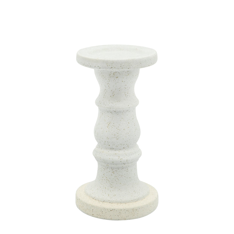 CERAMIC 10 CANDLE HOLDER, BEIGE FADE MATT