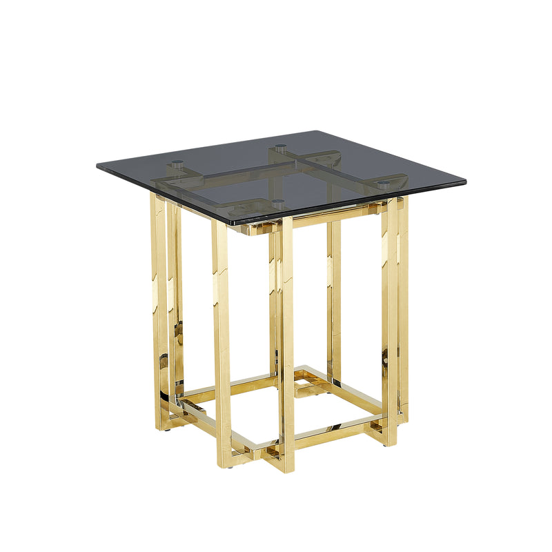 STAINLESS STEEL ACCENT TABLE,GOLD