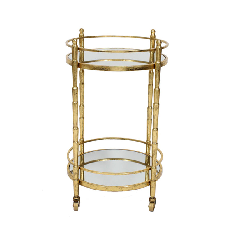 METAL 28 2 TIER BAR CART, GOLD