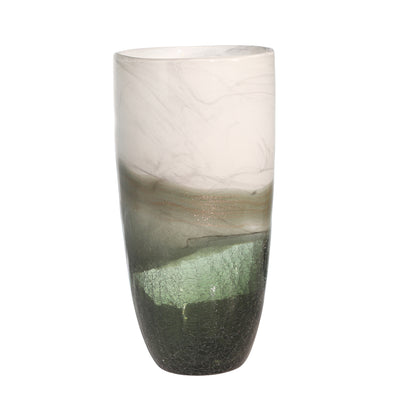 GLASS 14 SMOKEY VASE, GRAY