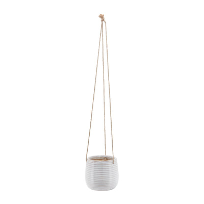 Ceramic 6 Hanging Planter,Beige