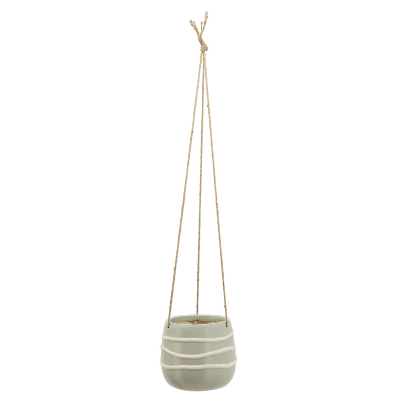 Ceramic 6 Hanging Planter, Green