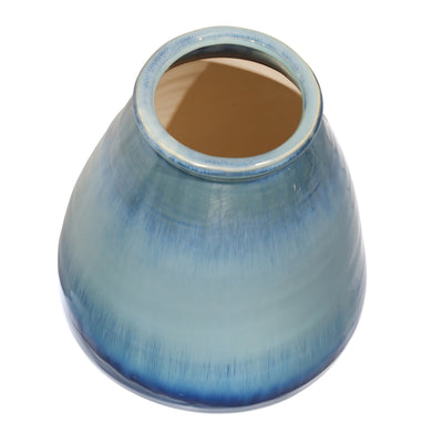 CERAMIC 11 VASE, REACTIVE BLUE