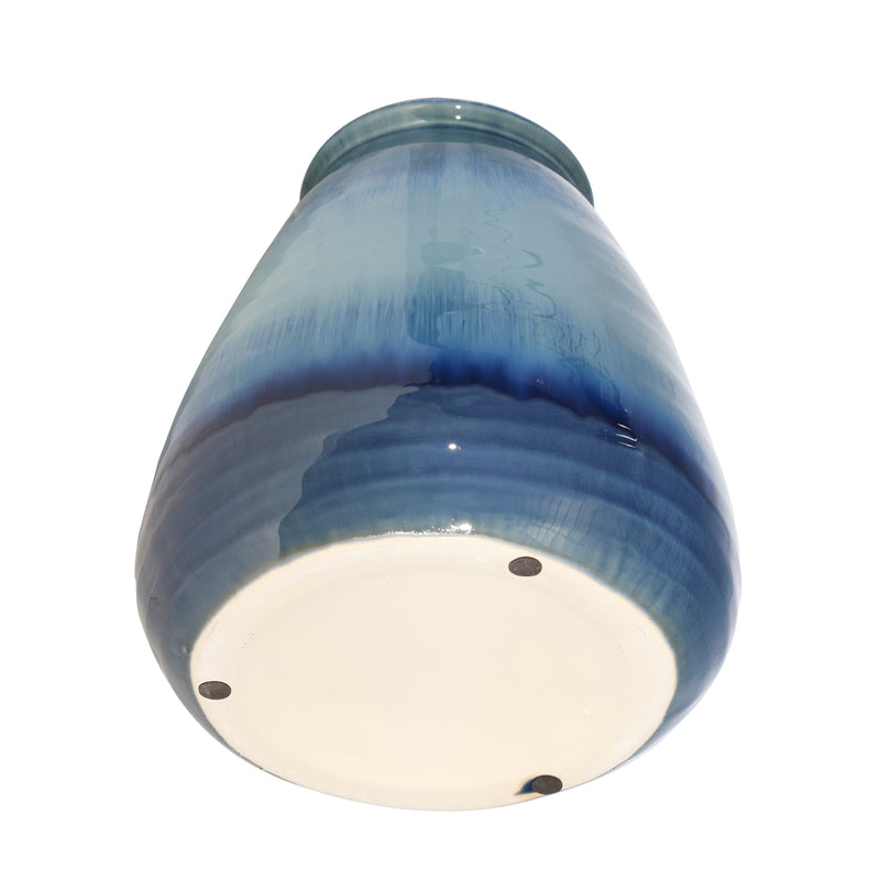 CERAMIC 11 VASE, REACTIVE BLUE