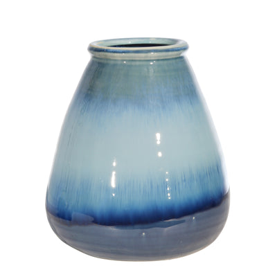 CERAMIC 11 VASE, REACTIVE BLUE