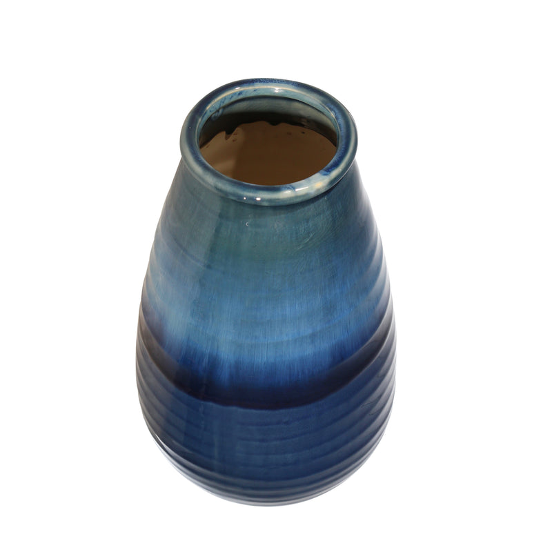 CERAMIC 16 VASE, REACTIVE BLUE