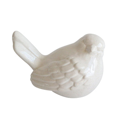 CERAMIC 7 BIRD FIGURINE, WHITE