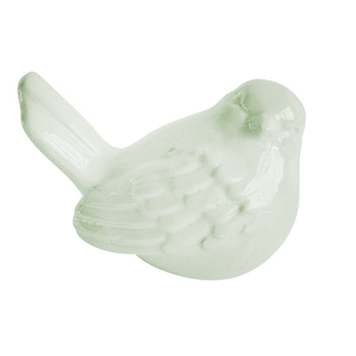 CERAMIC 7 BIRD FIGURINE, GREEN