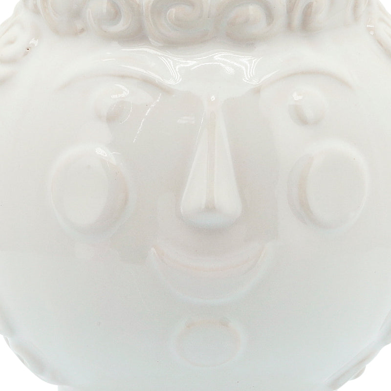 6 GRANDMA FACE PLANTER, WHITE