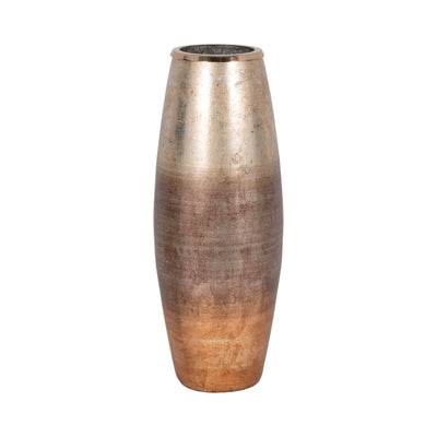 24 Curved Glass Vase Metallic Ombre Finish, Multi