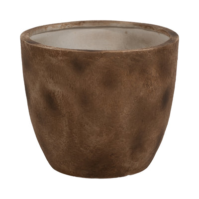 Ec Resin, 24d Convex Planter, Brown