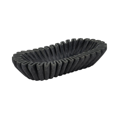 16 Arkin Wavy Marble Bowl, Black