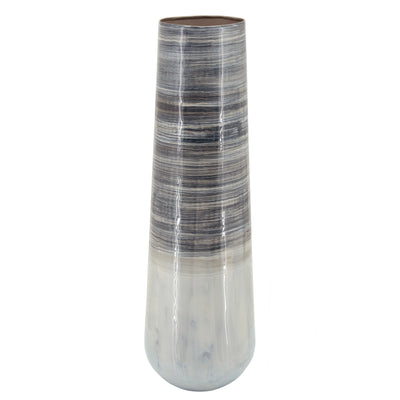 METAL 24H ALABASTRON VASE, GRAY MULTI