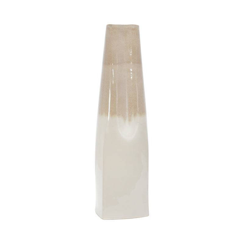 31H 2-TONE VASE, BEIGE