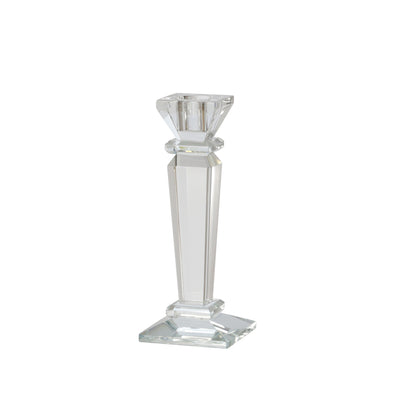 GLASS 7 CANDLE HOLDER, CLEAR