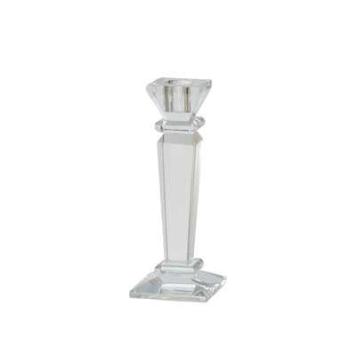 GLASS 7 CANDLE HOLDER, CLEAR