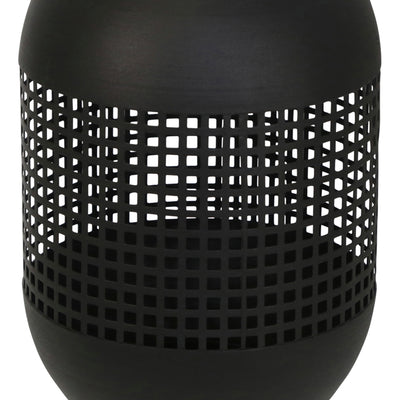 METAL 13 CAGE HURRICANE LANTERN, BLACK