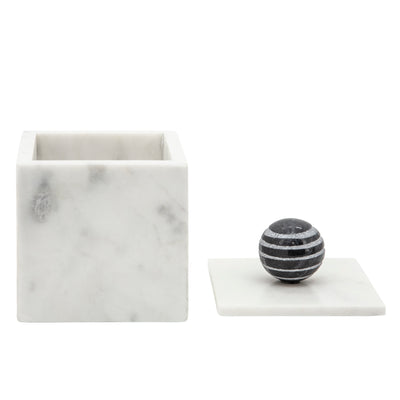 MARBLE, 5X7 BOX W/ ORB, WHITE