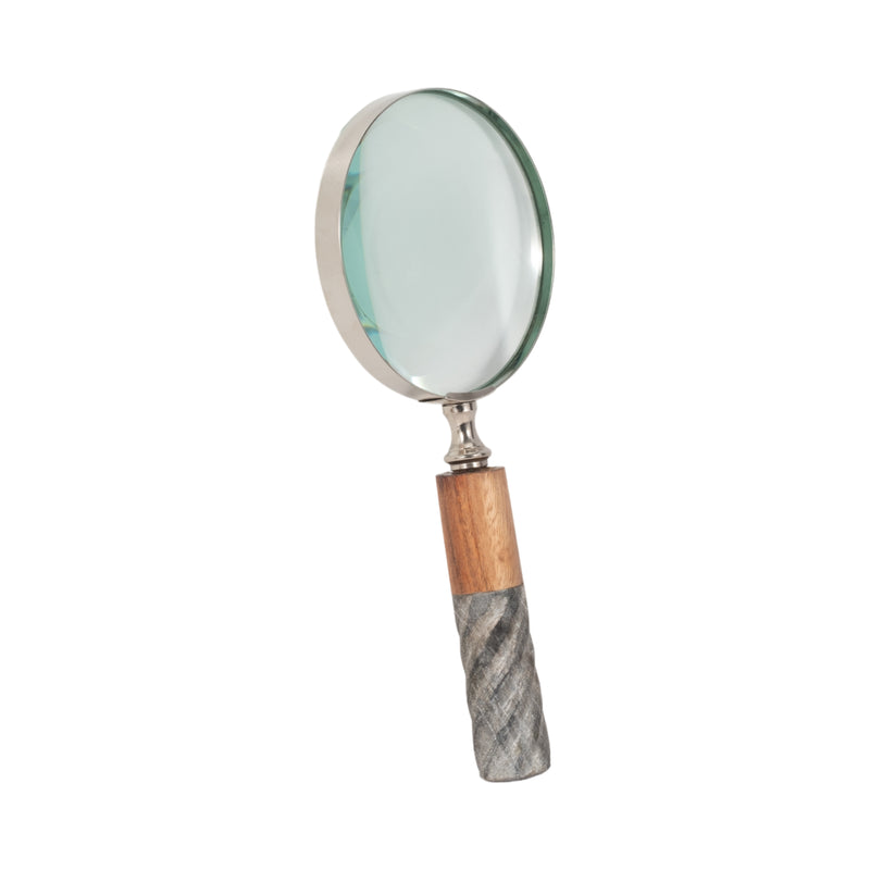 4D MAGNIFYING GLASS IN RESIN HANDLE, 2-TONE