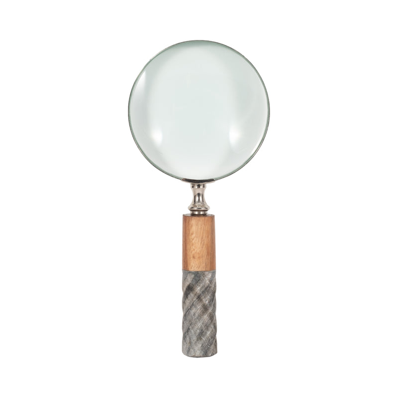 4D MAGNIFYING GLASS IN RESIN HANDLE, 2-TONE