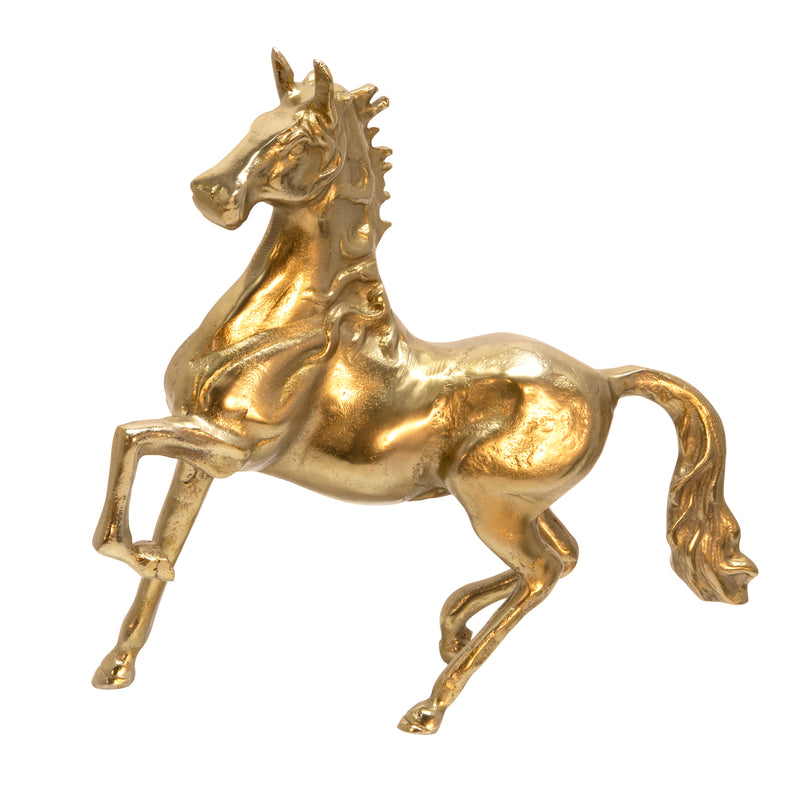 16 HORSE SCULPTURE, GOLD