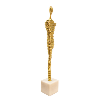 27 METAL MODERN MALE MUMMY DECO, GOLD