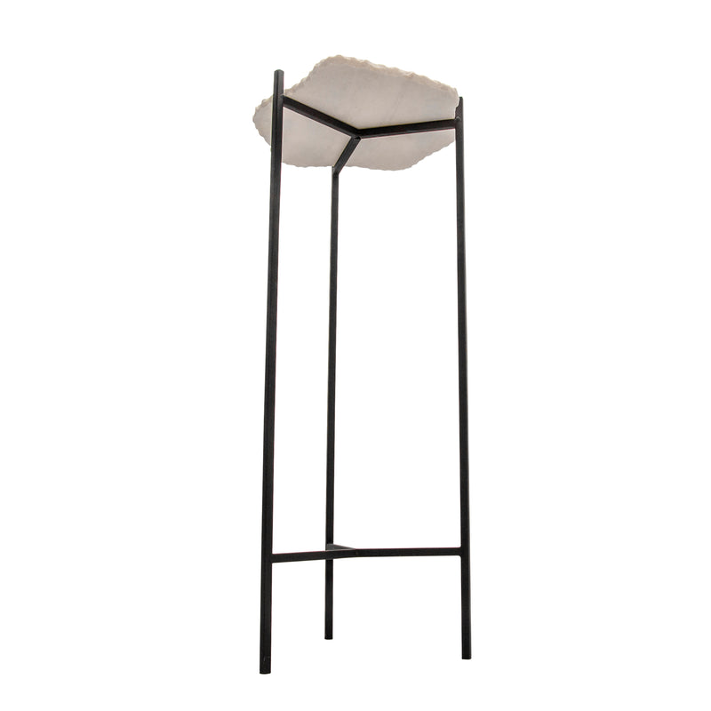 34H PEDESTAL TABLE, BLACK