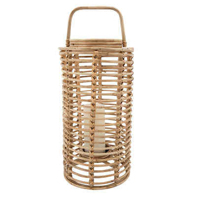 19H WICKER LANTERN, NATURAL