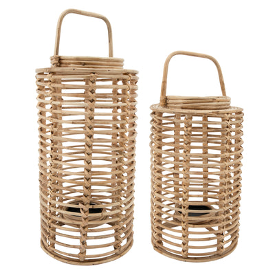 19H WICKER LANTERN, NATURAL