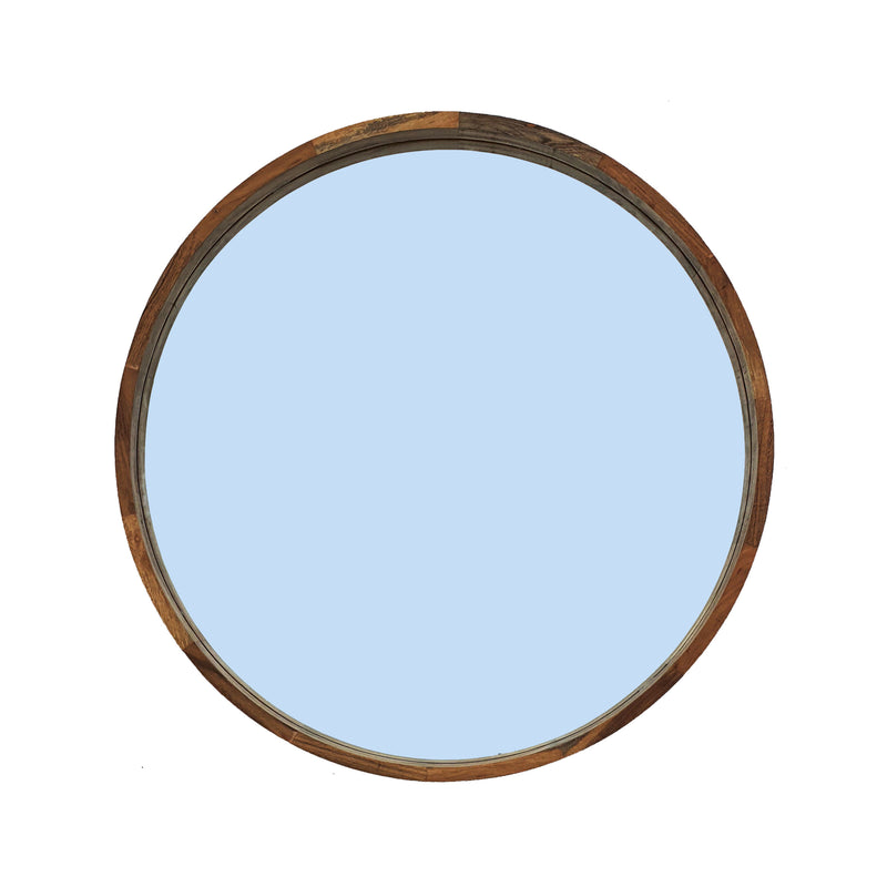 39 ROUND MIRROR, BROWN