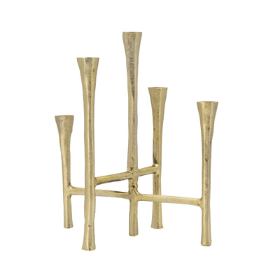 14 5-CANDLESTICKS STAND, GOLD