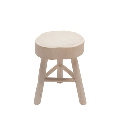 WOOD 16H ACCENT TABLE, WHITE