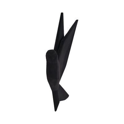 RESIN 8 ORIGAMI BIRD WALL DECOR, BLACK