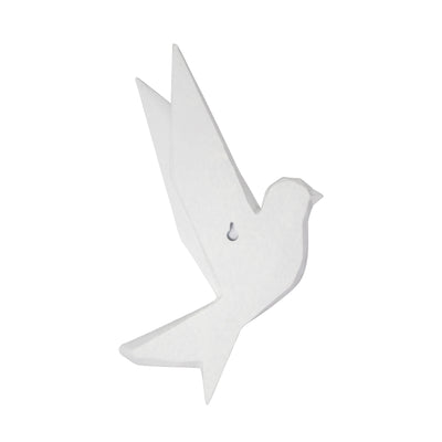 RESIN 8 ORIGAMI BIRD WALL DECOR, WHITE