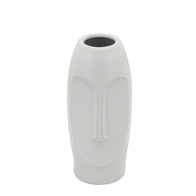 10H FACE VASE, WHITE