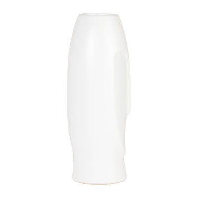 14H FACE VASE, WHITE