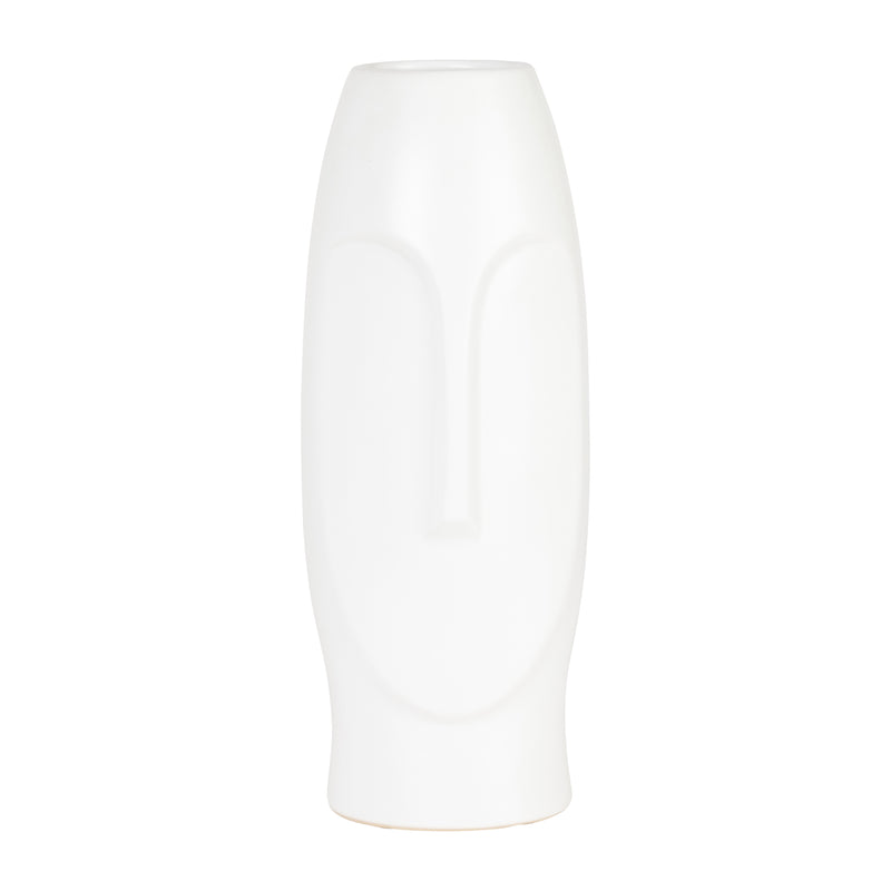 14H FACE VASE, WHITE