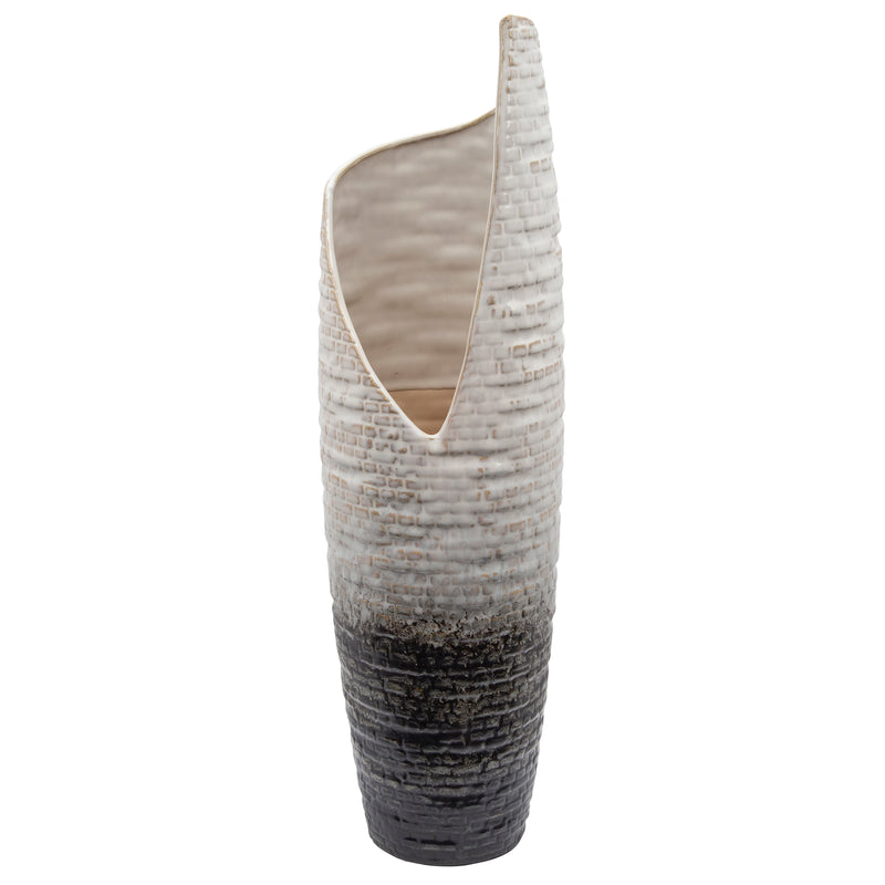 16H TEARDROP VASE, WHITE