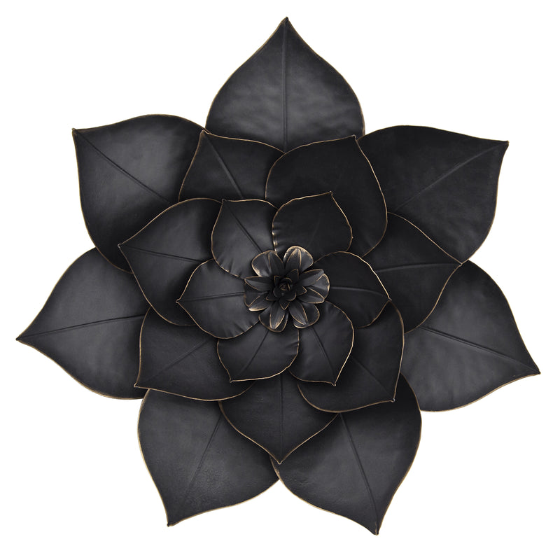 METAL 19 LOTUS WALL DECO, BLACK