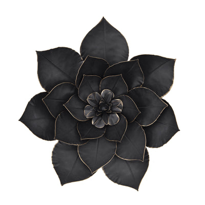 METAL 14 LOTUS WALL DECO, BLACK