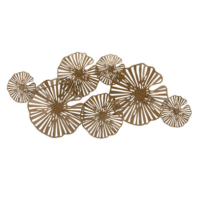 METAL 41 FLOWER WALL DECO, GOLD WB