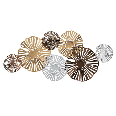 METAL 41 FLOWER WALL DECO, GOLD WB