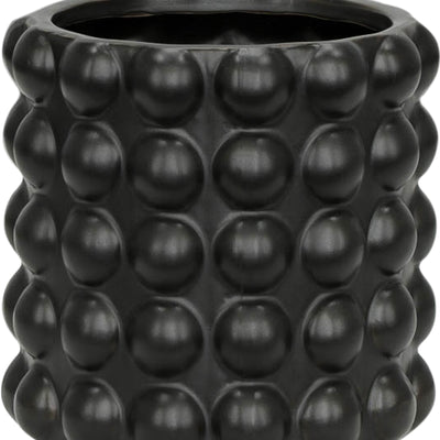 S/2 6/8 BUBBLE PLANTERS, MATTE BLACK