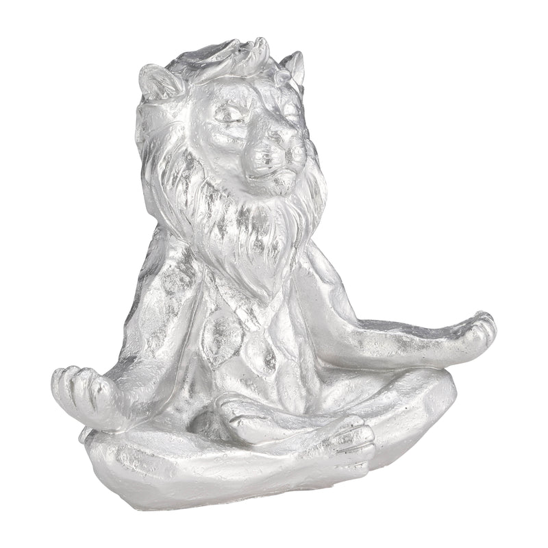 RESIN 7 YOGA LION, SILVER