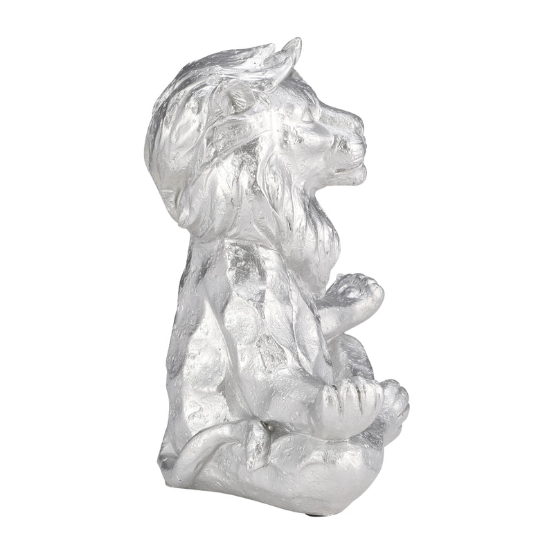 RESIN 7 YOGA LION, SILVER