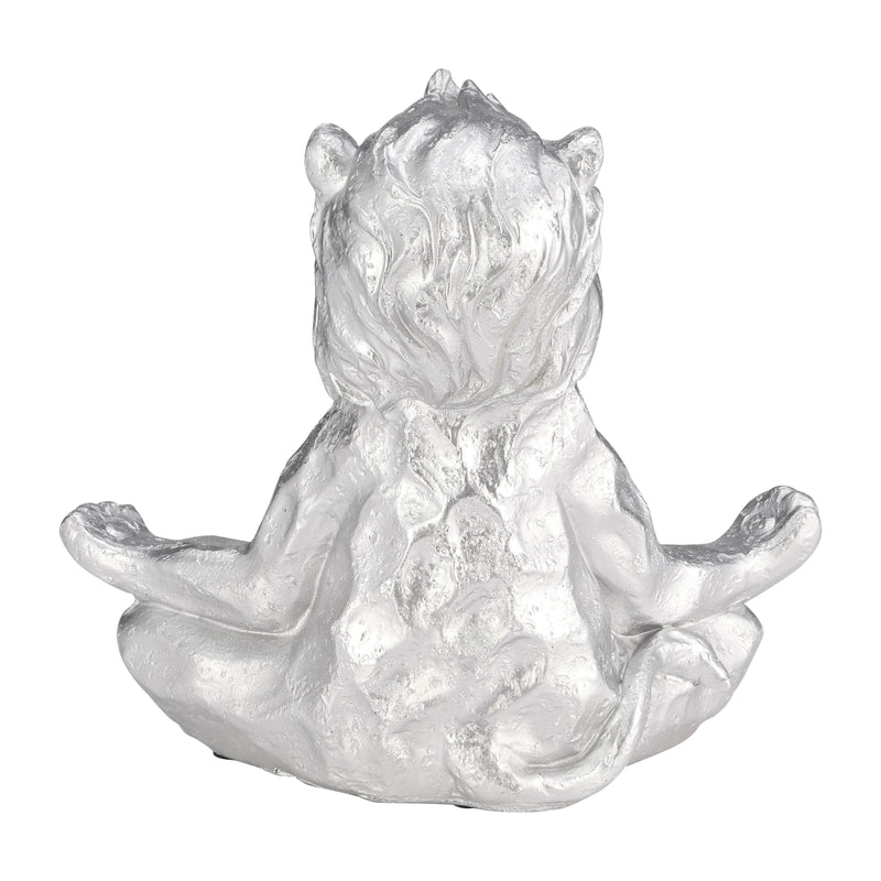 RESIN 7 YOGA LION, SILVER