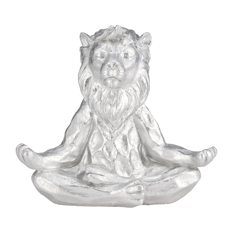 RESIN 7 YOGA LION, SILVER