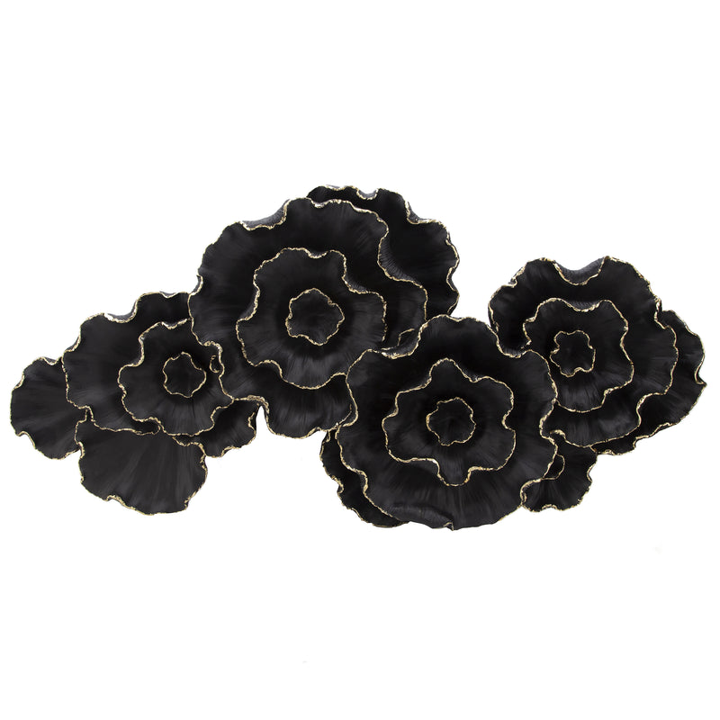 RESIN 41 WALL FLOWERS, BLACK